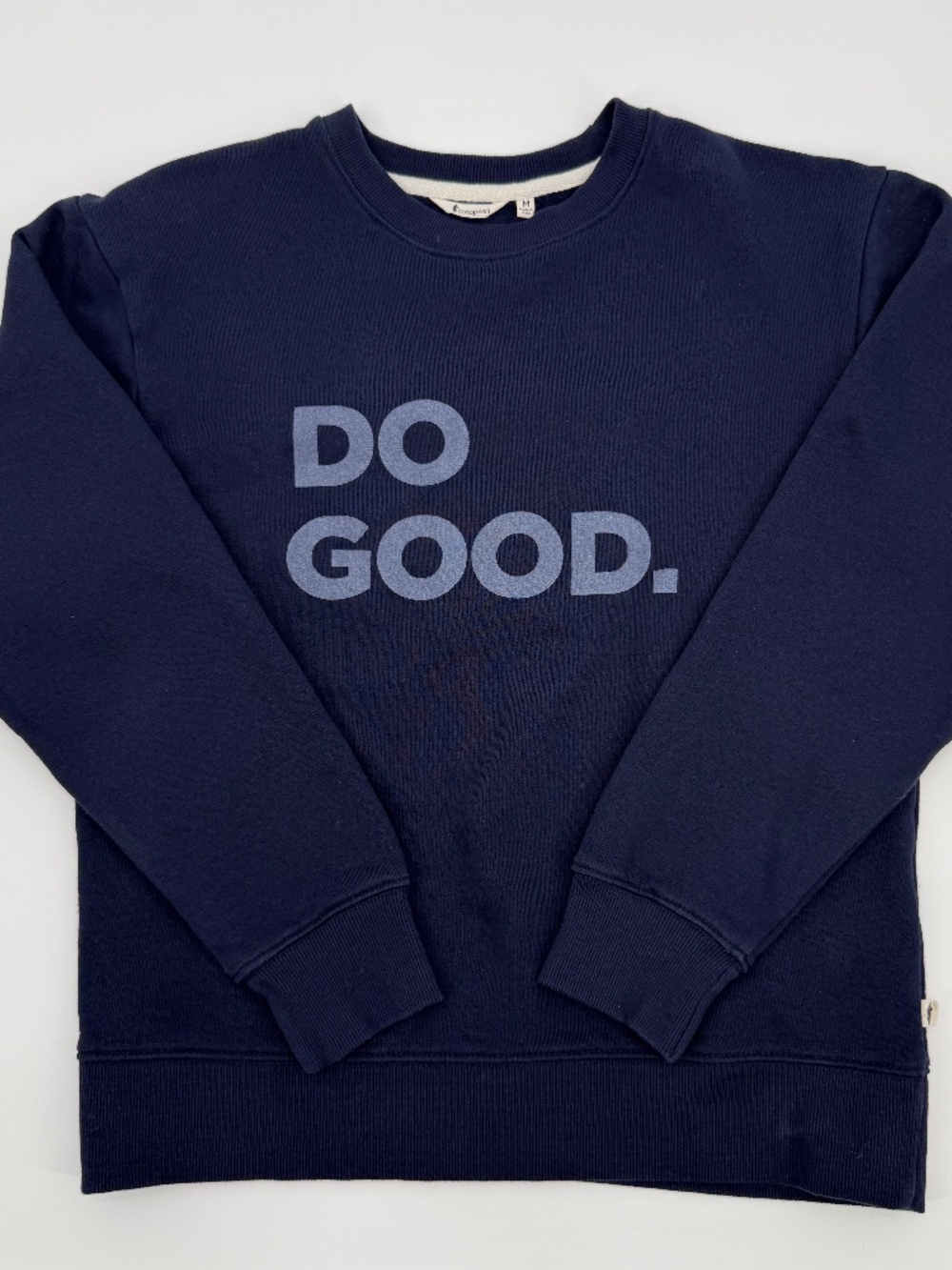 Cotopaxi Navy Blue Do Good Crewneck Fleece Sweatshirt Gorpcore Cotton Women M